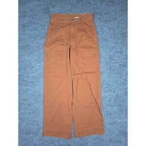 Curator SF Wide-Leg Pants Women's XXS (FITS 24 x 27) Orange 100% Cotton Twill